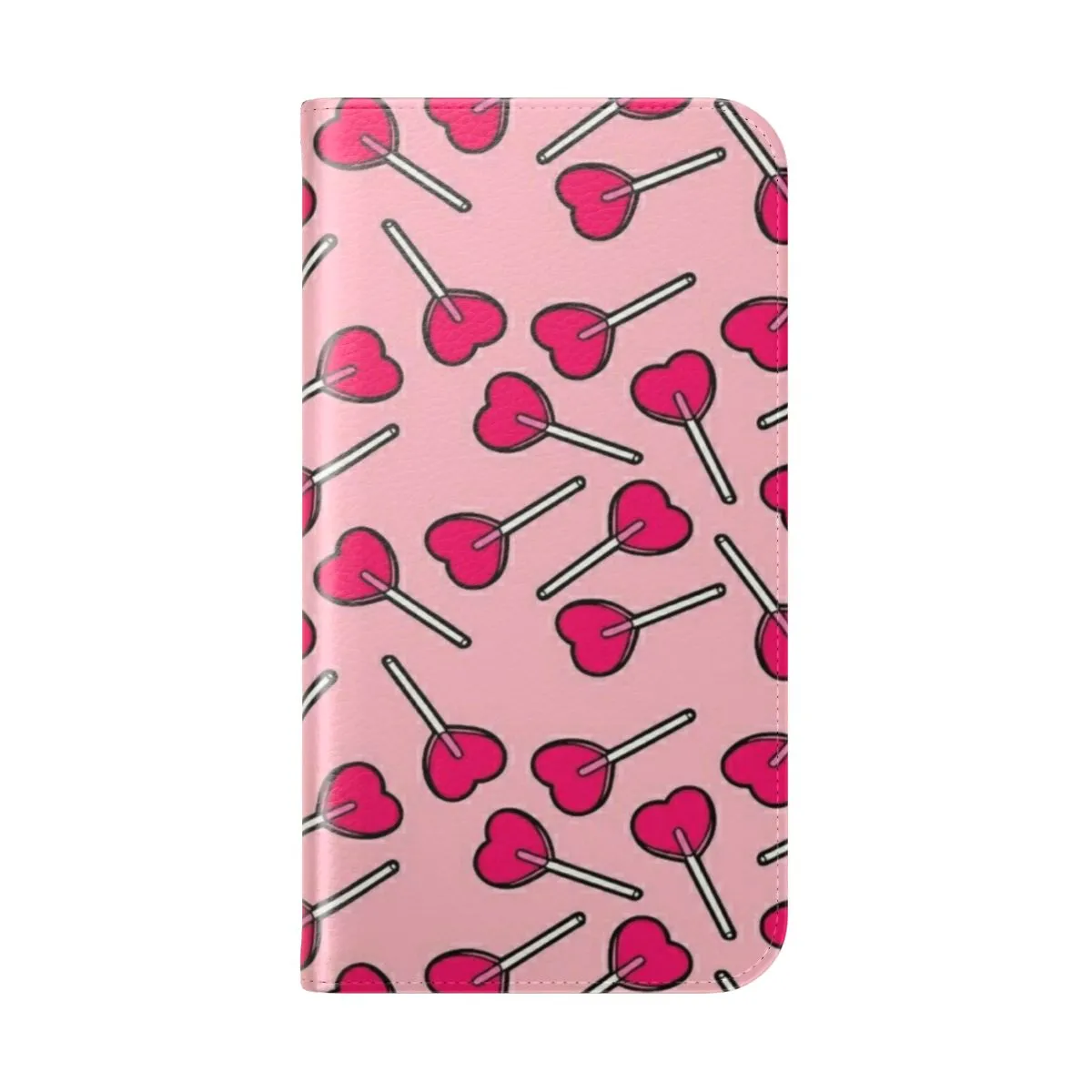 Chic Pastel Pink Flip Phone Case with Cute Kawaii Design