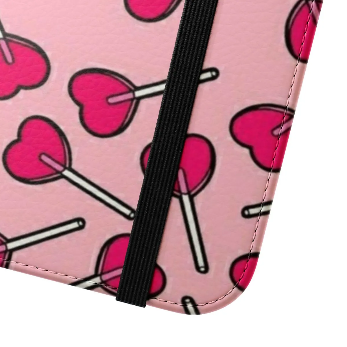 Chic Pastel Pink Flip Phone Case with Cute Kawaii Design