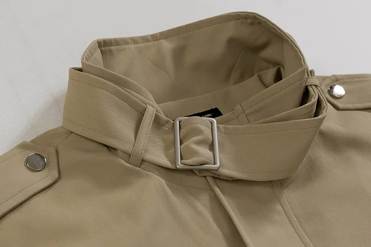 Chicmy-Korean style, Korean men's outfit, minimalist style, street fashion No. 4097 TWO LAYER COLLAR WRIST BELT JK