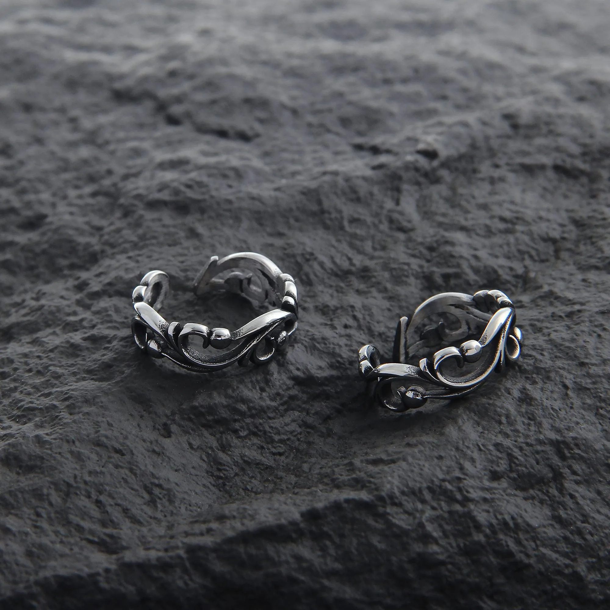 Chicmy-Korean style, Korean men's outfit, minimalist style, street fashionPATTERNED OPEN RING