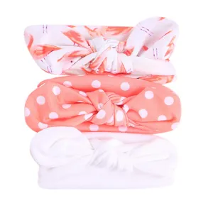 Children Elastic Headbands Accessories Hairband Bowknot Floral Headband Elastic Baby Girls Kids 3Pcs (White, One Size)