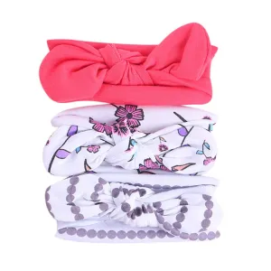 Children Elastic Headbands Accessories Hairband Bowknot Floral Headband Elastic Baby Girls Kids (Hot Pink, One Size)