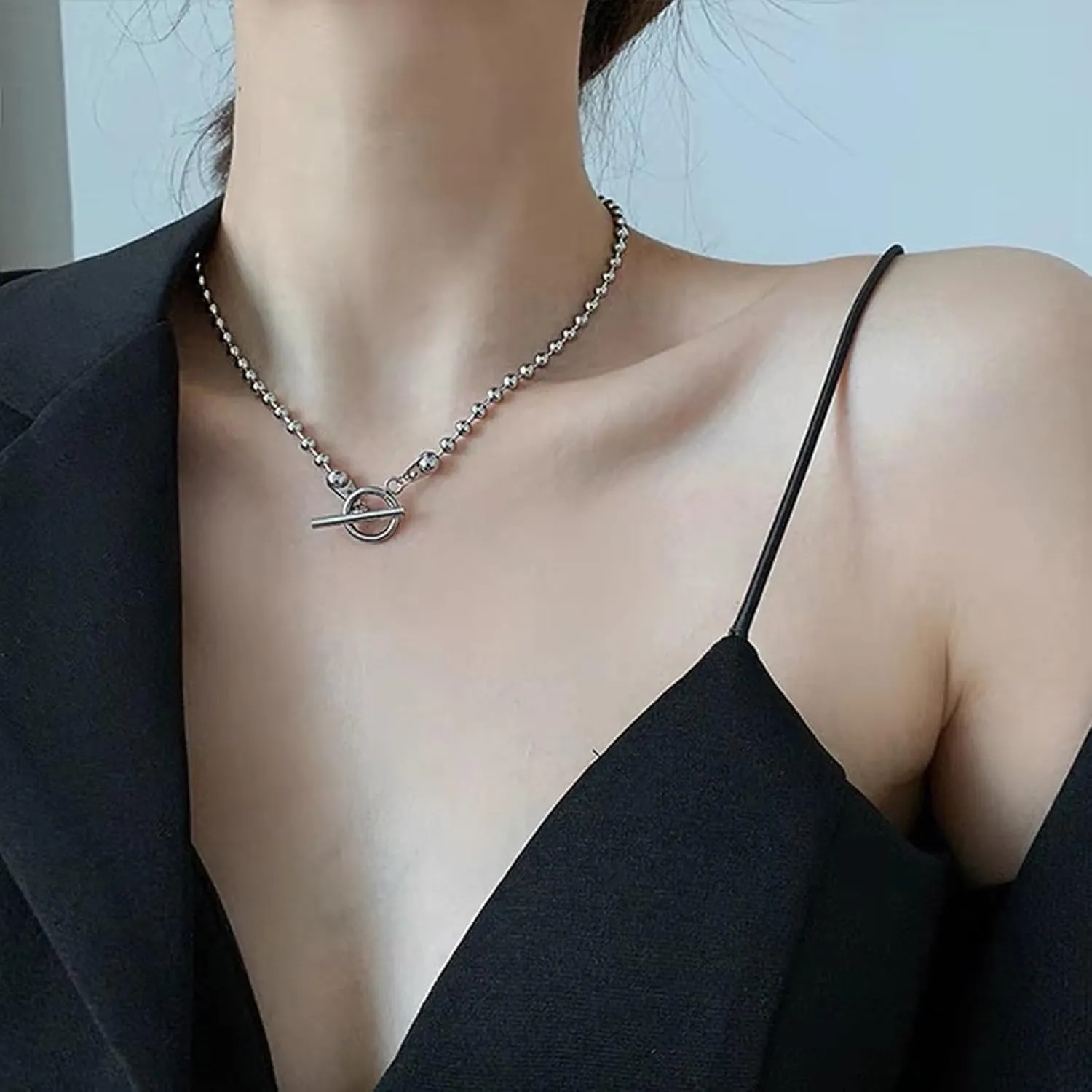 Choistily Gold Layered Necklaces for Women Gold Necklace Stack Dainty Necklace for Women Layering Herringbone Paperclip Necklace for Women Charm Necklace Gold Jewelry Gifts for Women