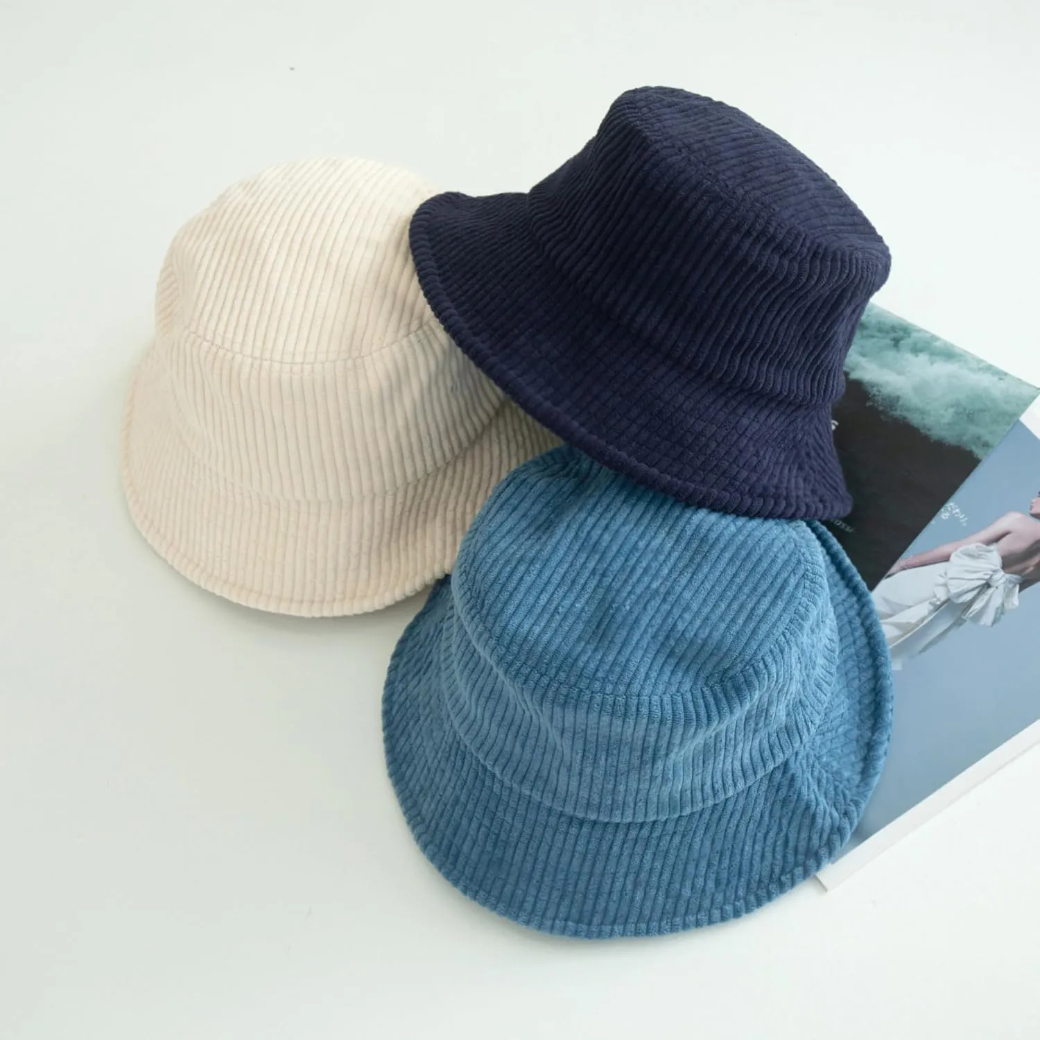 CHOK.LIDS Everyday Corduroy Bucket Hat Unisex Trendy Soft Warm Lightweight Outdoor Fisherman Fun Vacation Getaway