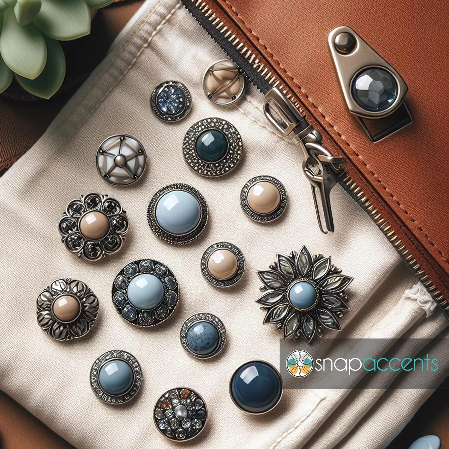 Choose a Color | Plaid Snap Jewelry Pattern Design 18MM Ginger Charm Button Fits Women's Customizable Bracelets, Necklaces, Keychains, Rings