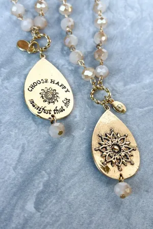 Choose Happy Gold Necklace