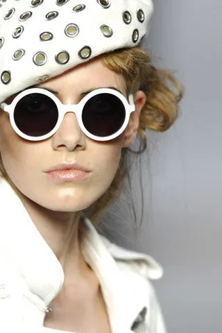 Christian Dior - White Hat with Silver Eyelets -