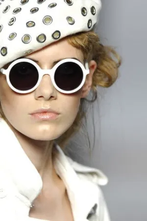 Christian Dior - White Hat with Silver Eyelets -
