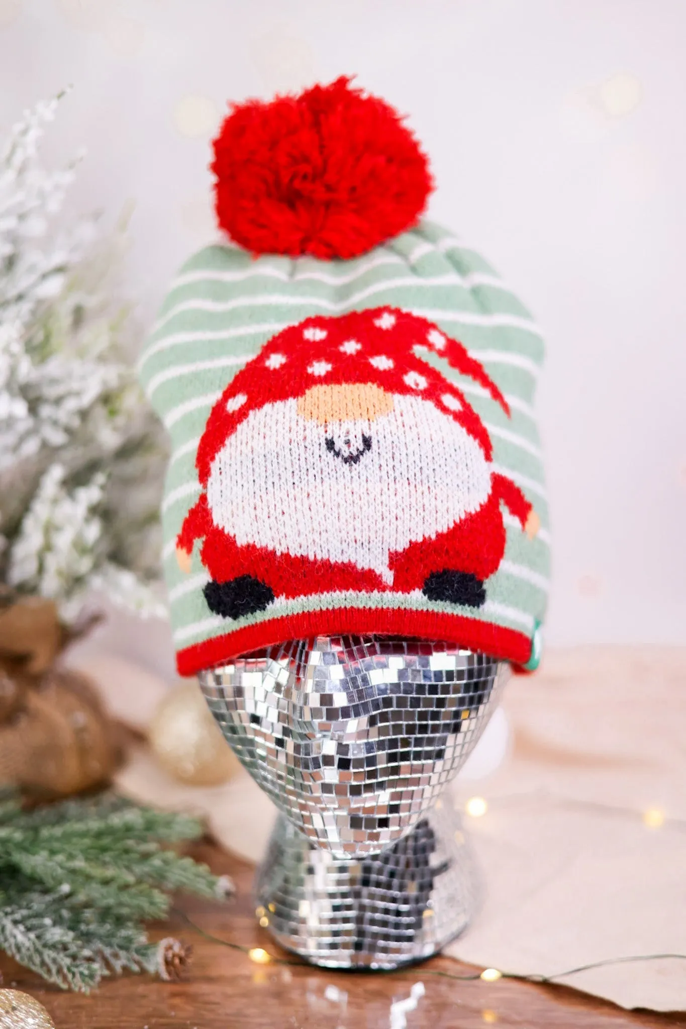 Christmas Gnome Knit Beanie FINAL SALE