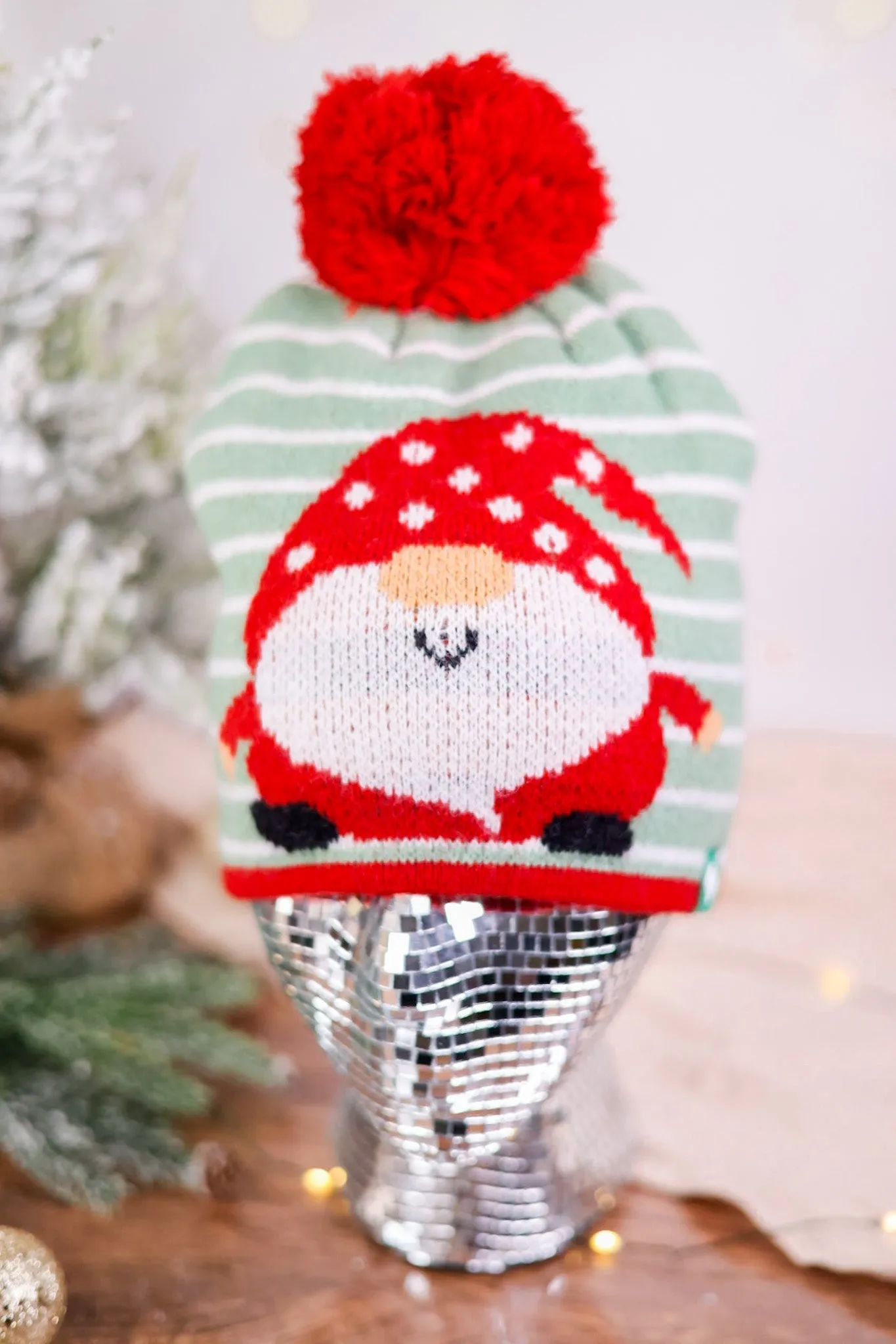 Christmas Gnome Knit Beanie FINAL SALE