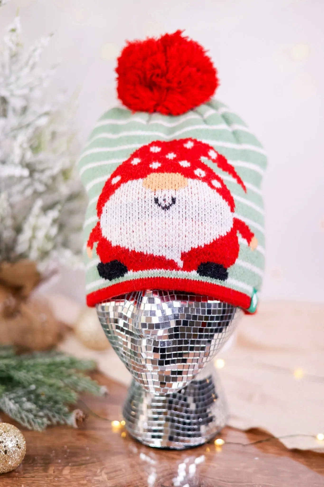 Christmas Gnome Knit Beanie FINAL SALE