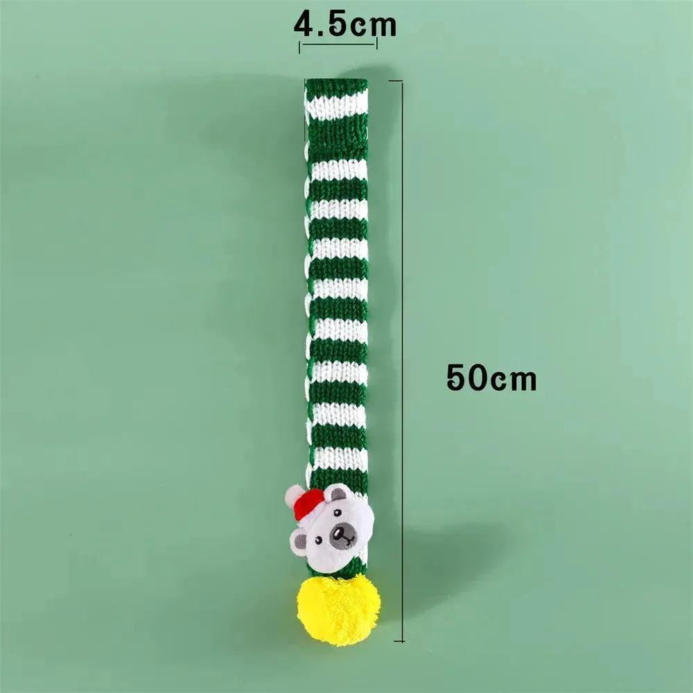 Christmas Pet Scarf & Hat with Bear Decoration