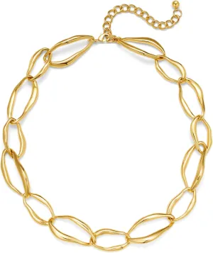 Chunky Gold Chain Necklace Cuban Chain Link Thick Paperclip Chain Heart Chain Choker Necklace for Gift Fashion Jewelry