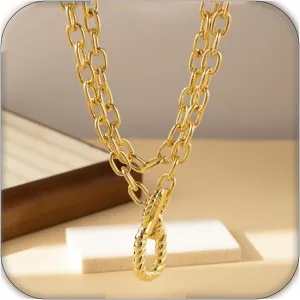 Chunky Gold Necklace for Women Layered Necklaces Silver Statement Necklace for Women Chain Choker Necklace Trendy Statement Jewelry