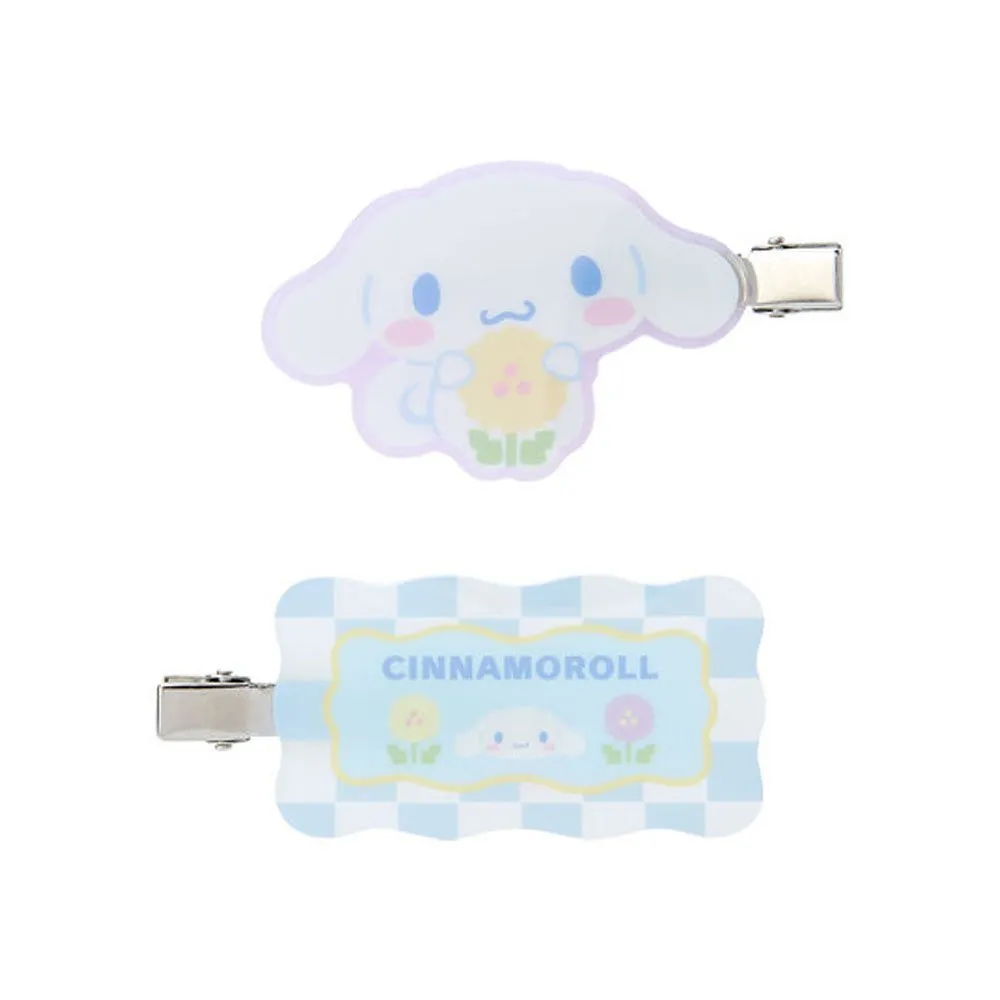 Cinnamoroll Hair Clip Set :Pastel Check
