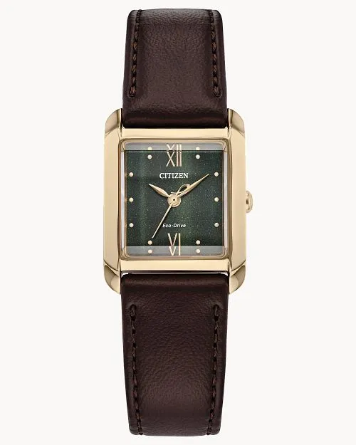 Citizen Bianca Green Dial Stainless Steel Strap Watch EW5593-13X