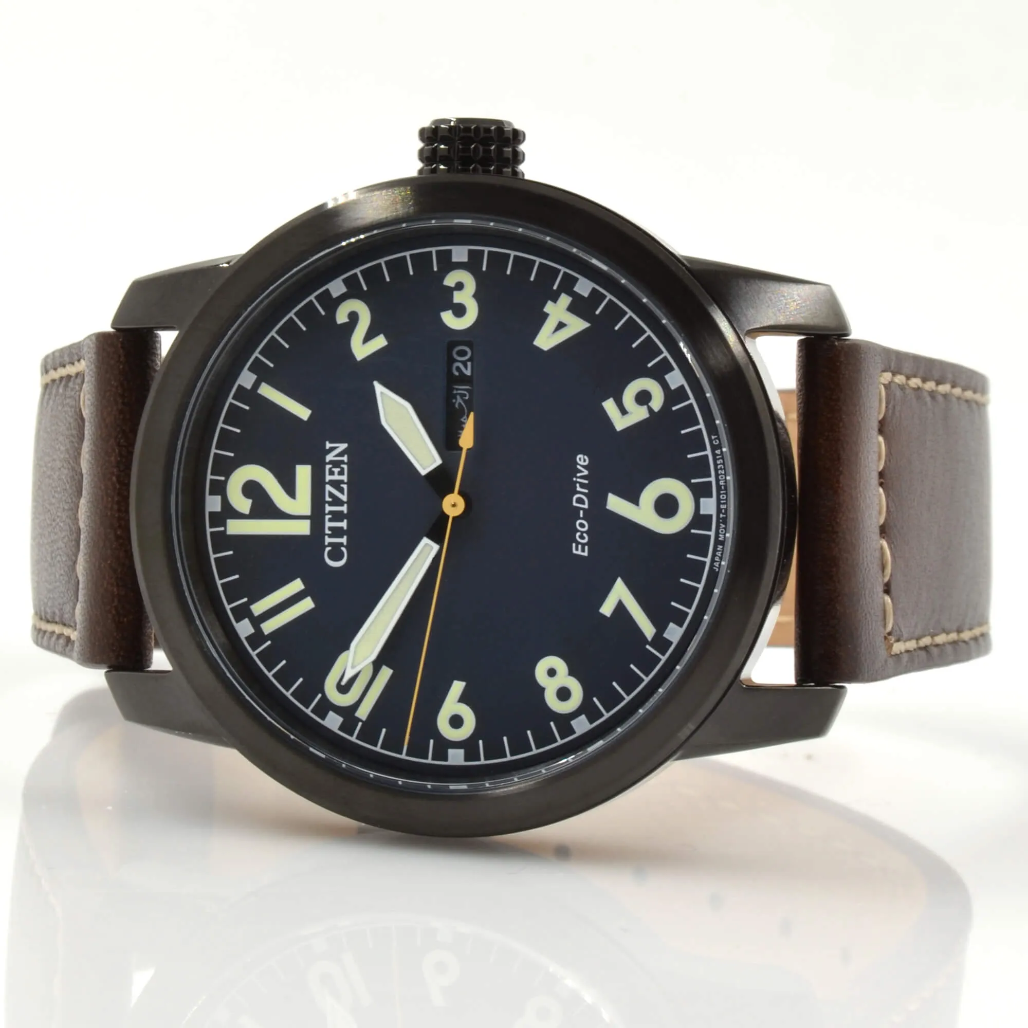 Citizen Men's Eco-Drive Watch - Chandler Dark Blue Dial Leather Strap | BM8478-01L