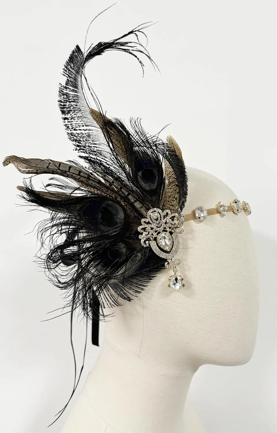 Cizoe 1920s Flapper Accessories Set for Women, Great Gatsby Headband Headpiece Roaring 20s Flapper Costume Accessories Set