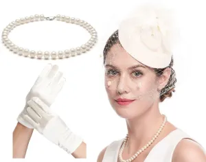 Cizoe Fascinator Hats for Women 20s 50s Vintage Pillbox Hat Kentucky Derby Fascinators Flower Veil Wedding Tea Party Hat