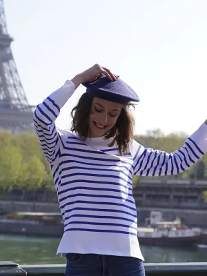 Classic Denim Blue French Beret - Made in France