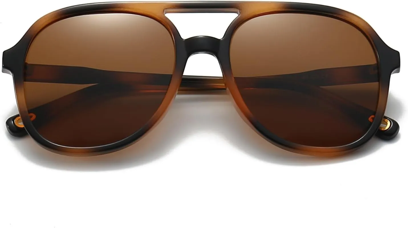 Classic Retro Polarized Sunglasses for Women Men UV 400 Protection