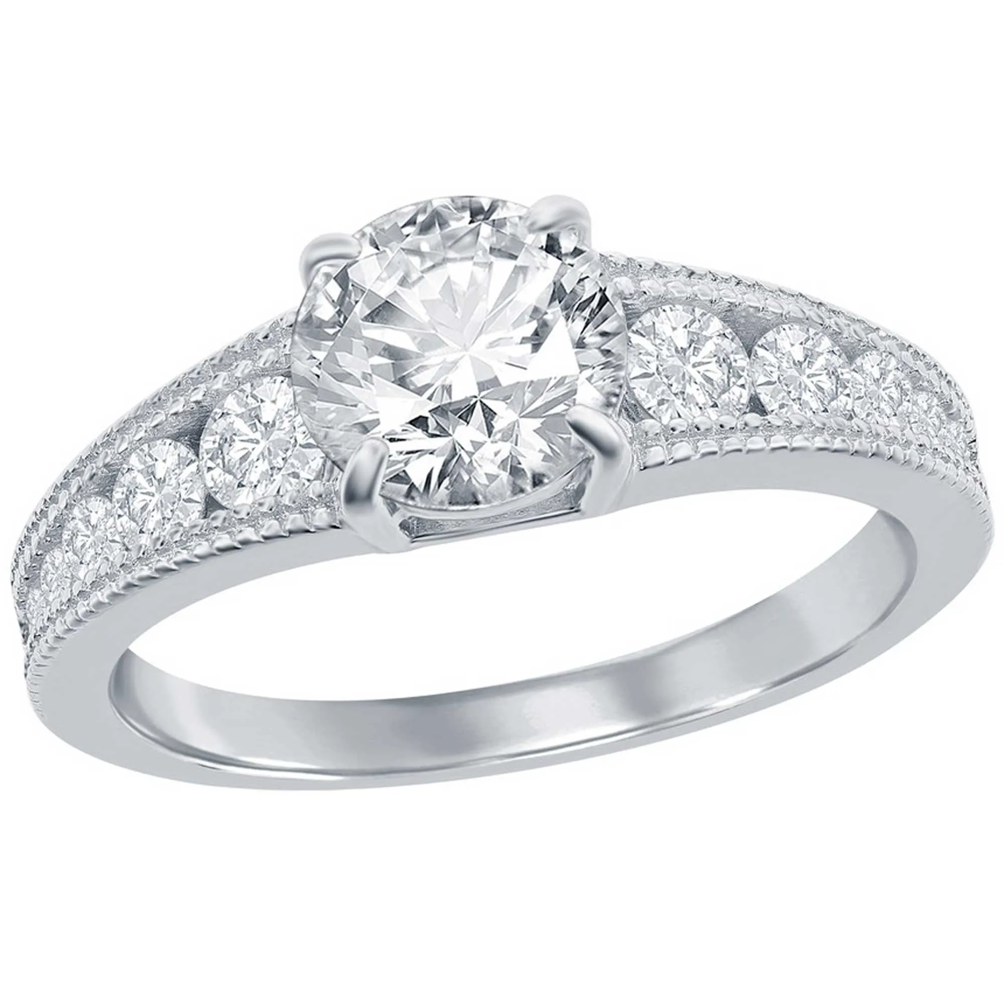 Classic Women's 7mm Round Channel Set Band Ring - W-2851
