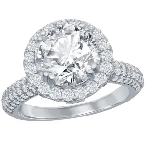 Classic Women's Crown Set Micro Pave CZ Ring - W-2633