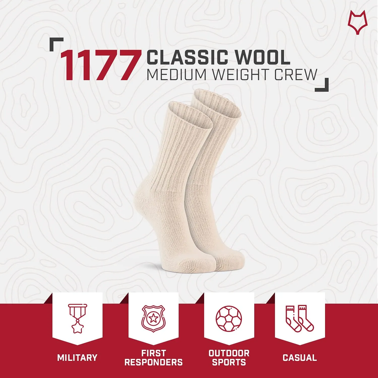 Classic Wool Medium Weight Crew Everyday Sock