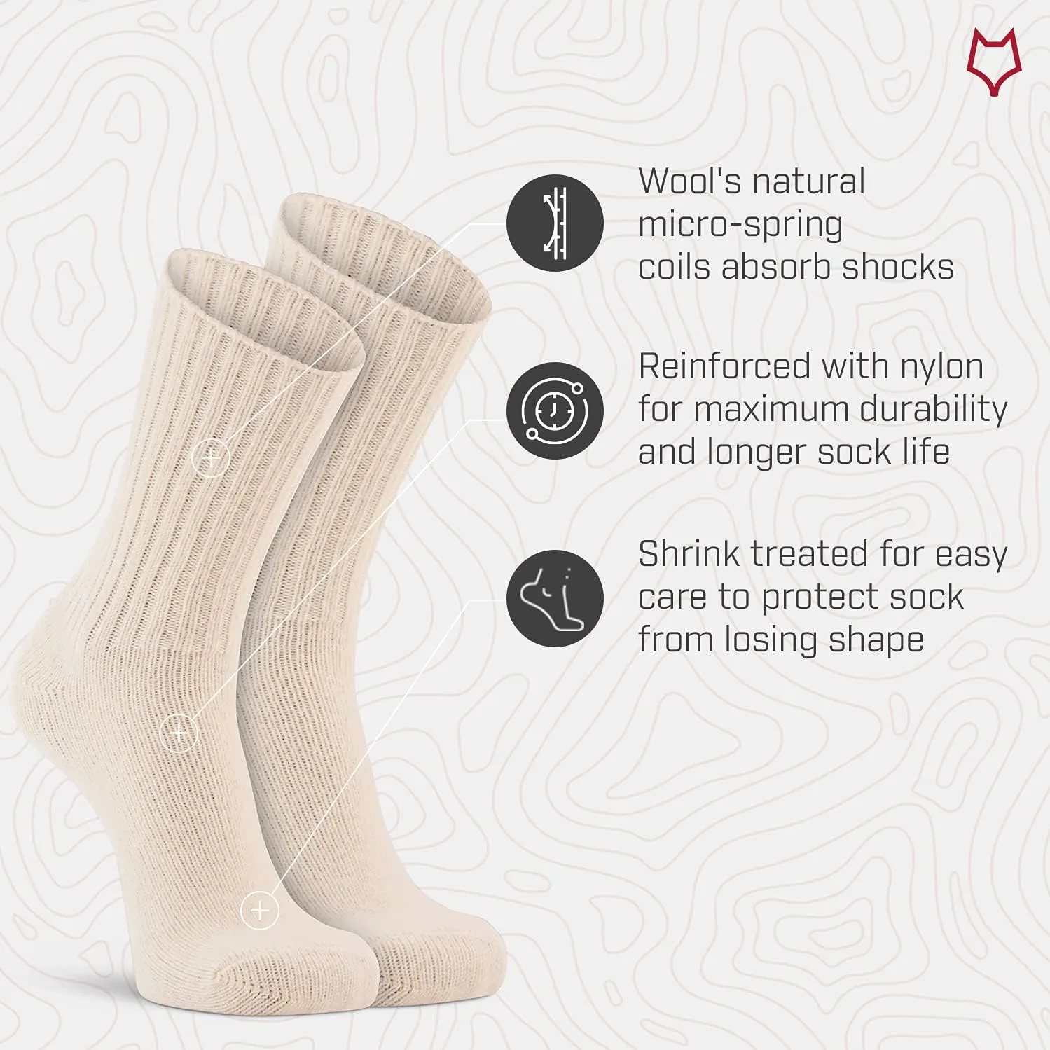 Classic Wool Medium Weight Crew Everyday Sock