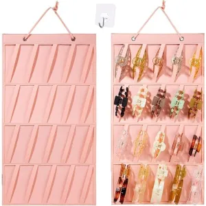 Claw Clip Organizer Stand Pink Hanging Hair Claw Clips Organizer Gifts for Girls Pack of 1 180g 25"