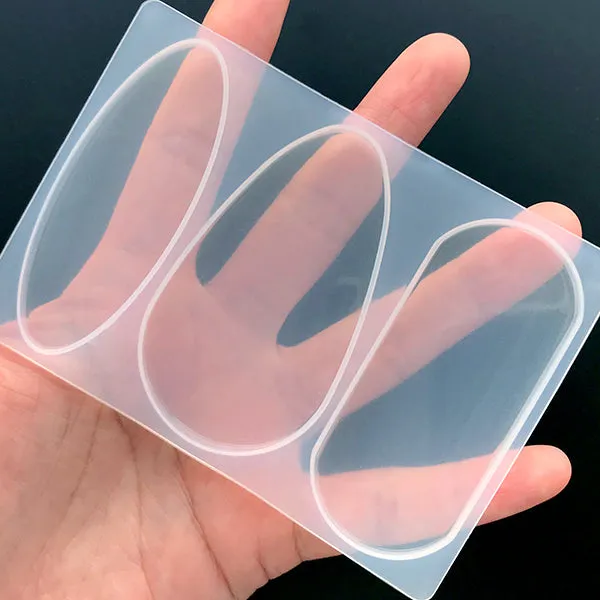 CLEARANCE Geometry Hair Clip Silicone Mold Assortment (3 Cavity) | Resin Hair Jewellery DIY | Make Your Own Hair Accessories (67mm)