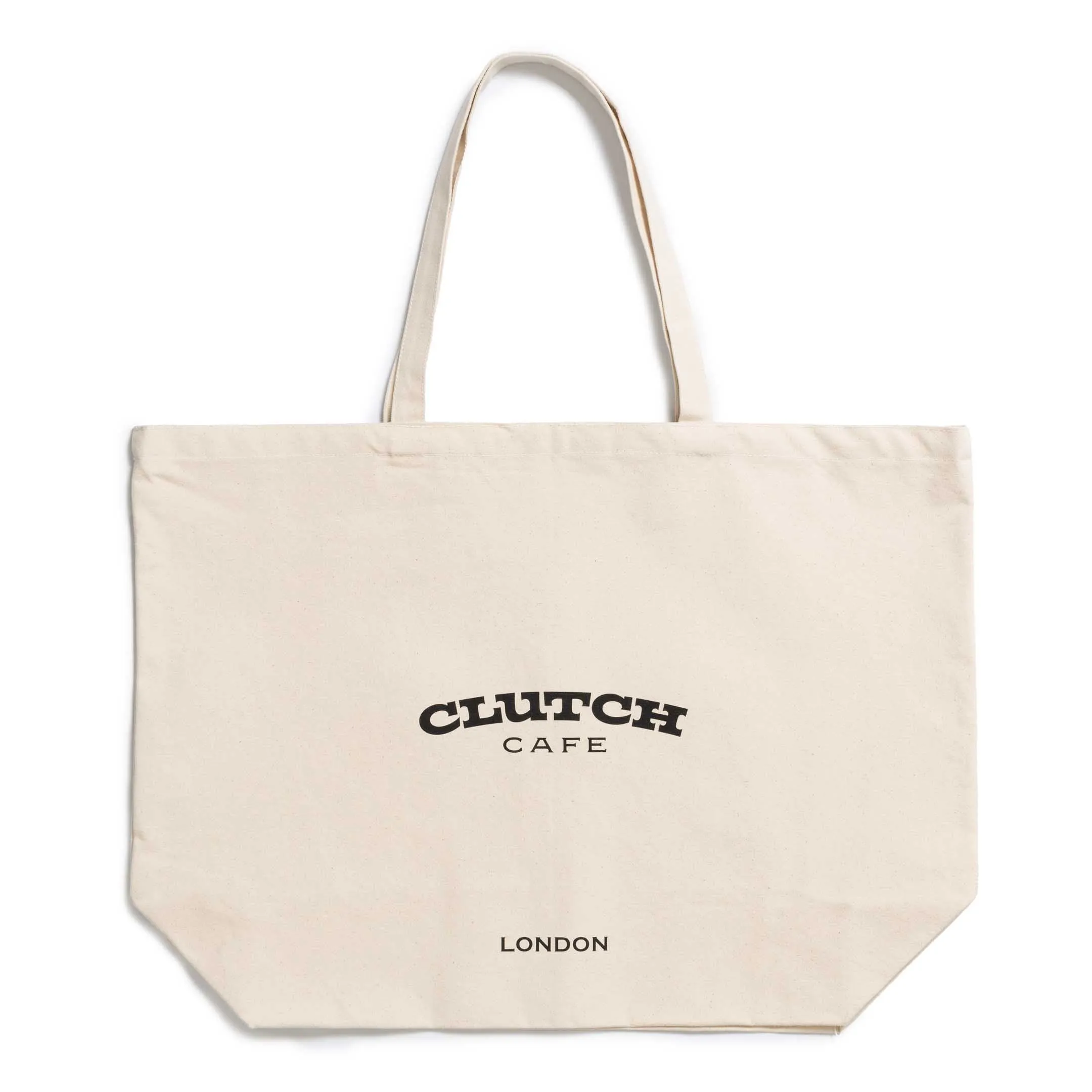 Clutch Cafe Cotton Canvas Tote Bag Large Ecru