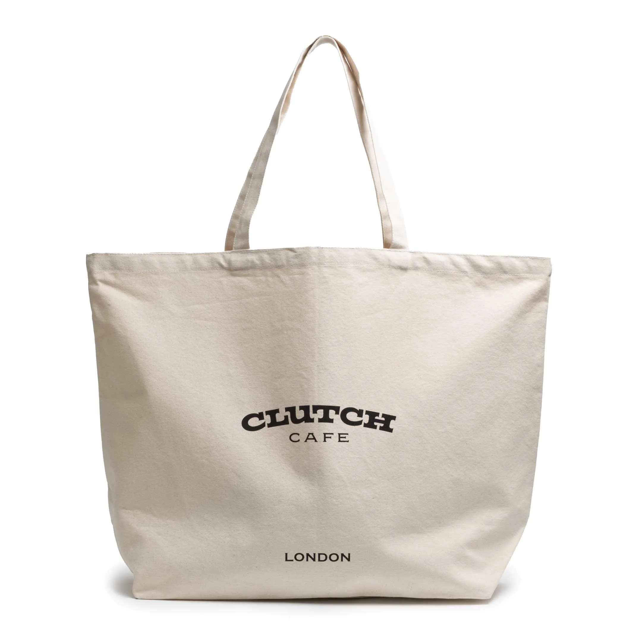 Clutch Cafe Cotton Canvas Tote Bag Large Ecru