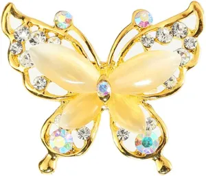 coadipress Butterfly Brooch Pins Chic Romantic Elegant Rhinestone Crystal Insect Brooch Pin Women Corsage Scarf Shawl Clothing Accessories Wedding Party Banquet