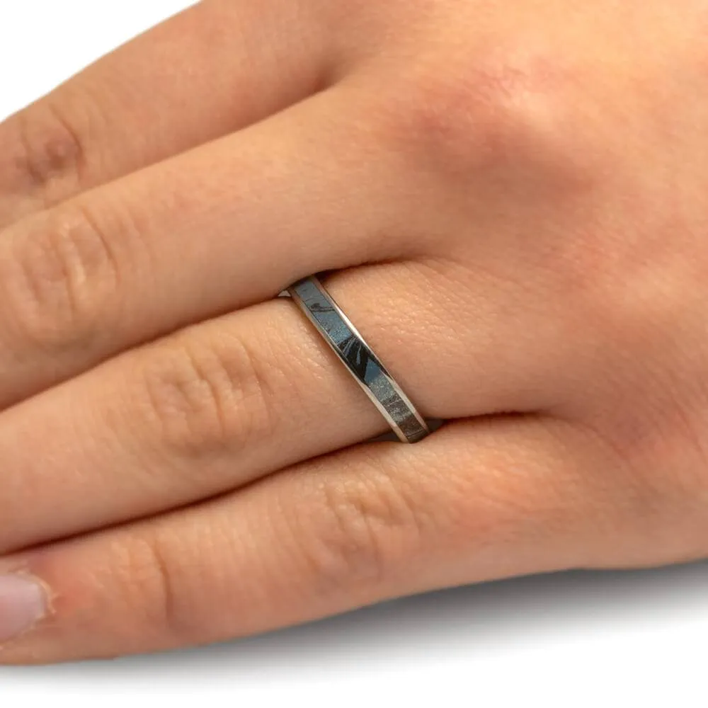 Cobaltium Mokume Gane Women's Wedding Band
