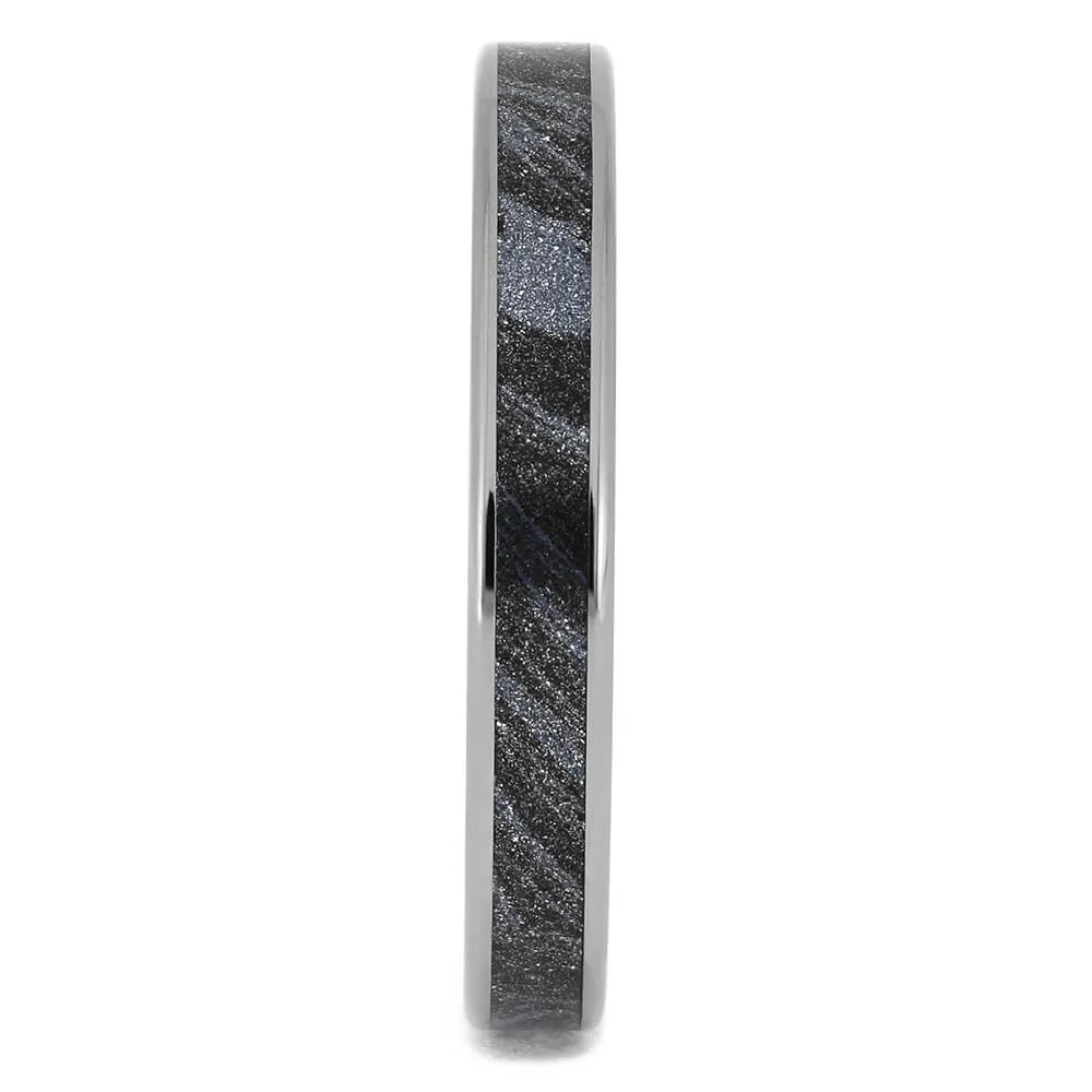 Cobaltium Mokume Gane Women's Wedding Band