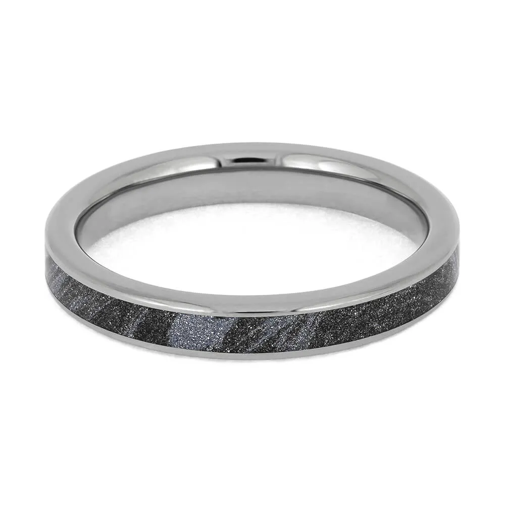 Cobaltium Mokume Gane Women's Wedding Band