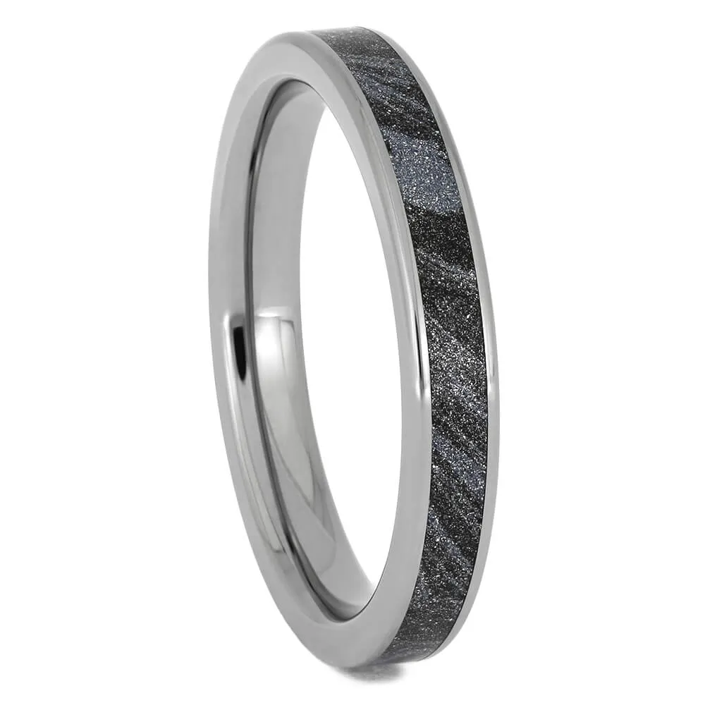 Cobaltium Mokume Gane Women's Wedding Band