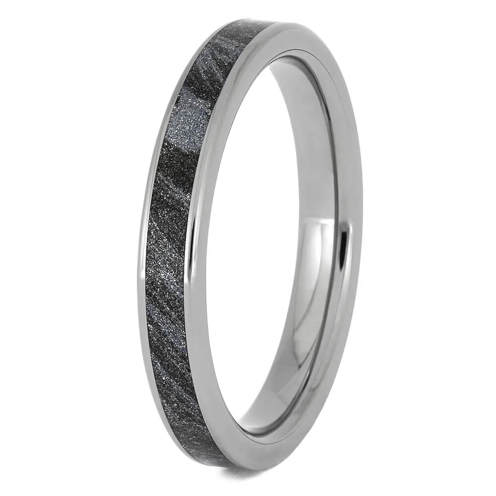 Cobaltium Mokume Gane Women's Wedding Band