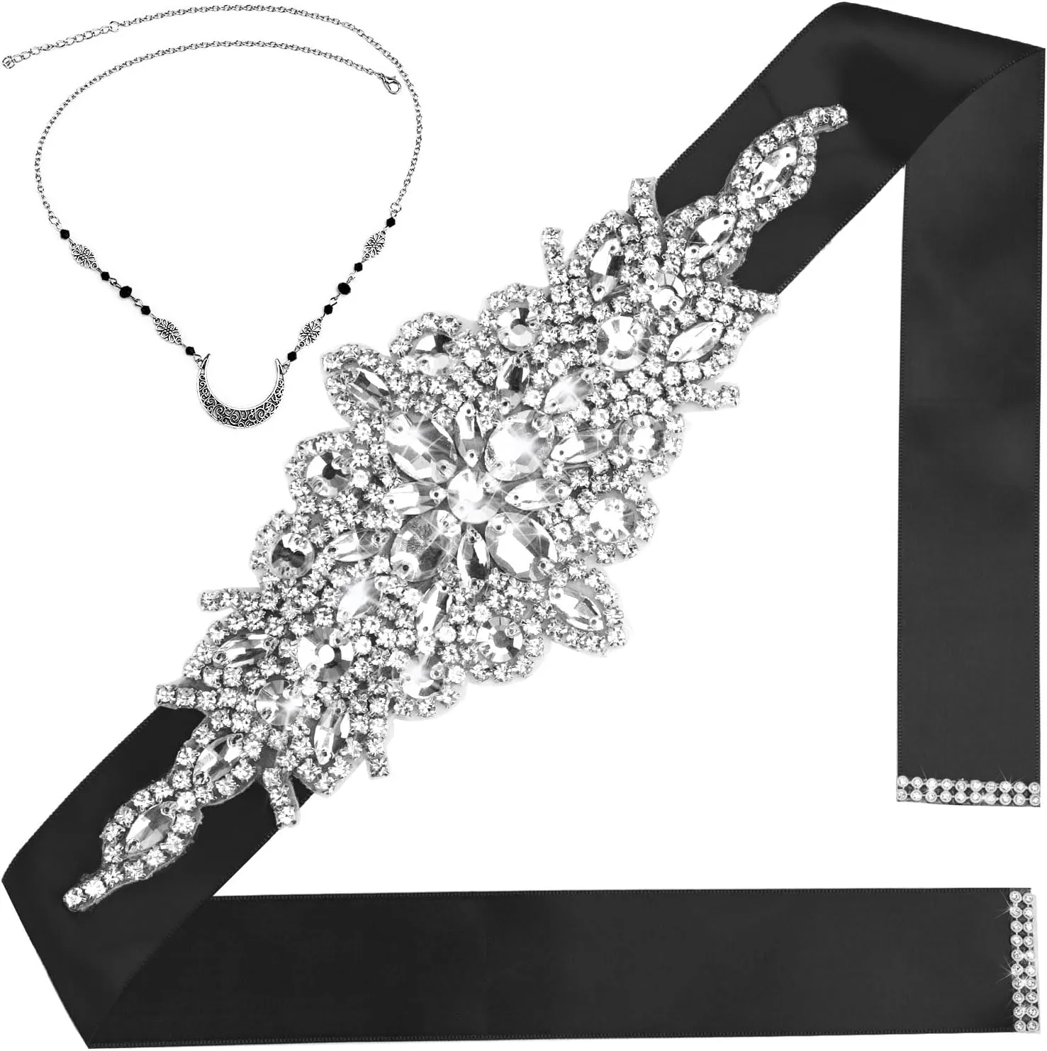 CoFashion Women's Belts Rhinestone Belt for Dresses Rhinestone Bridal Belt for Wedding
