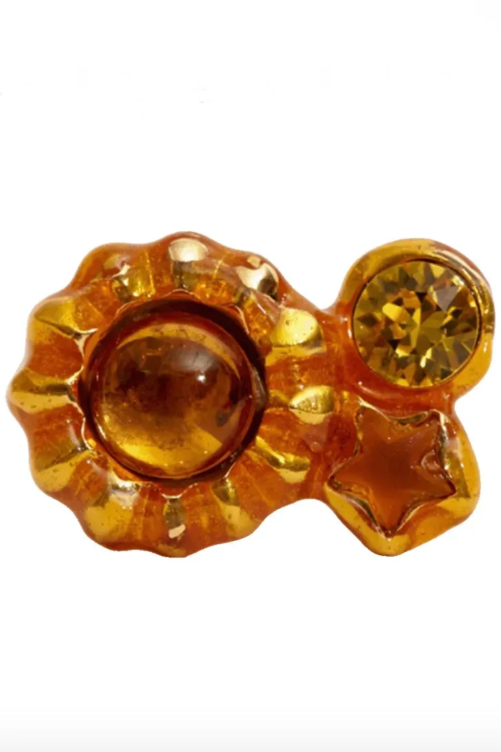 Collina Strada - Candy Gem Ring: Orange Speck