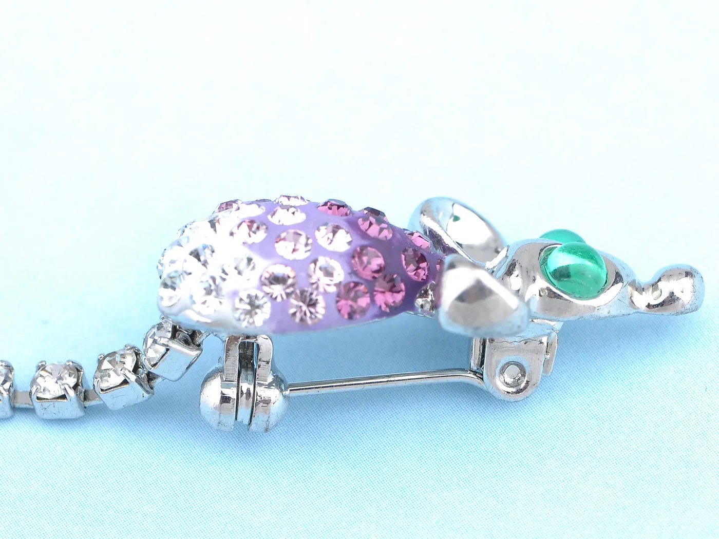 Colored Rat Mouse Curly Tail Brooch Pin