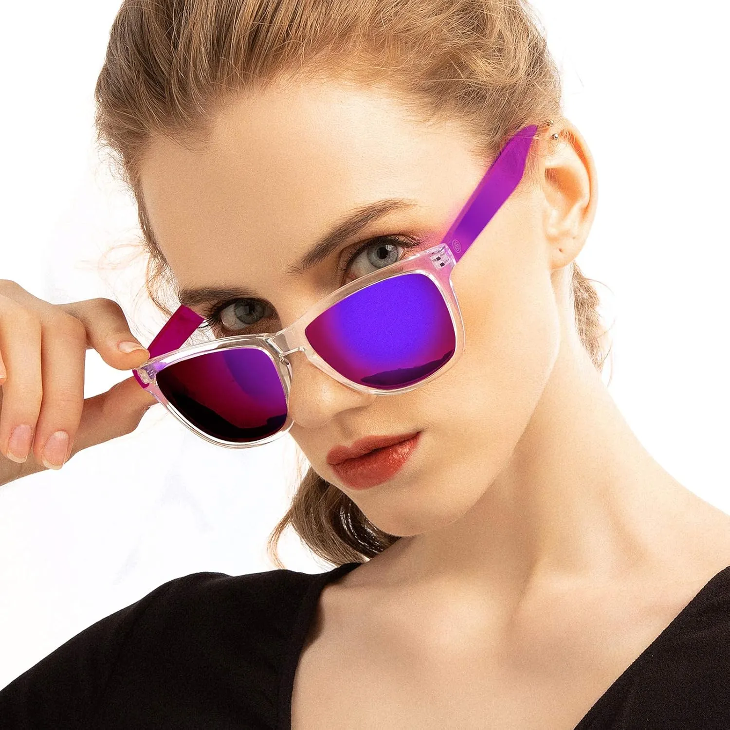 COLOSSEIN Sunglasses Womens,Classic Square Frame UV400 Mirrored Lens,Sunglasses Fit For Beach,Vacation,Driving