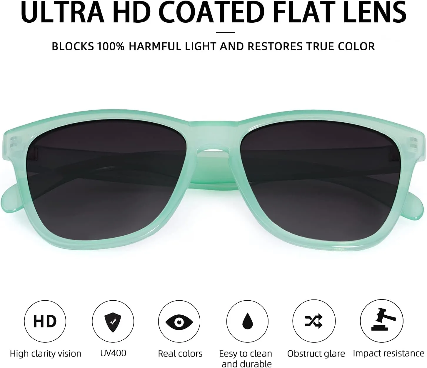 COLOSSEIN Sunglasses Womens,Classic Square Frame UV400 Mirrored Lens,Sunglasses Fit For Beach,Vacation,Driving