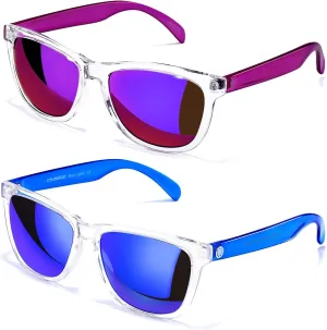COLOSSEIN Sunglasses Womens,Classic Square Frame UV400 Mirrored Lens,Sunglasses Fit For Beach,Vacation,Driving