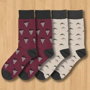 Combed Cotton Funky Casual Knee Socks - Assorted Styles