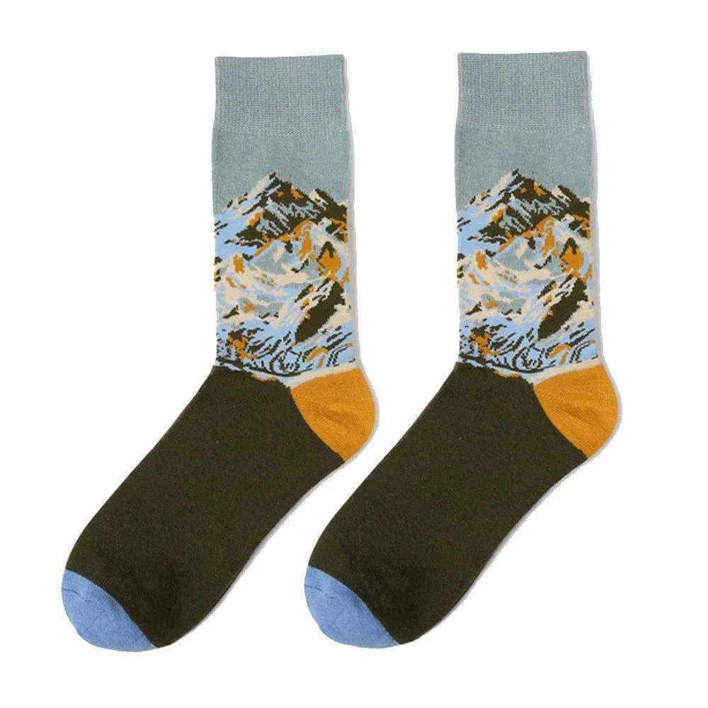 Combed Cotton Funky Casual Knee Socks - Assorted Styles