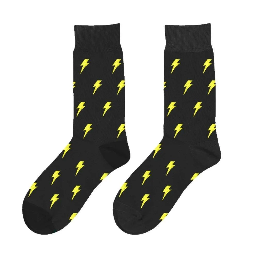 Combed Cotton Funky Casual Knee Socks - Assorted Styles