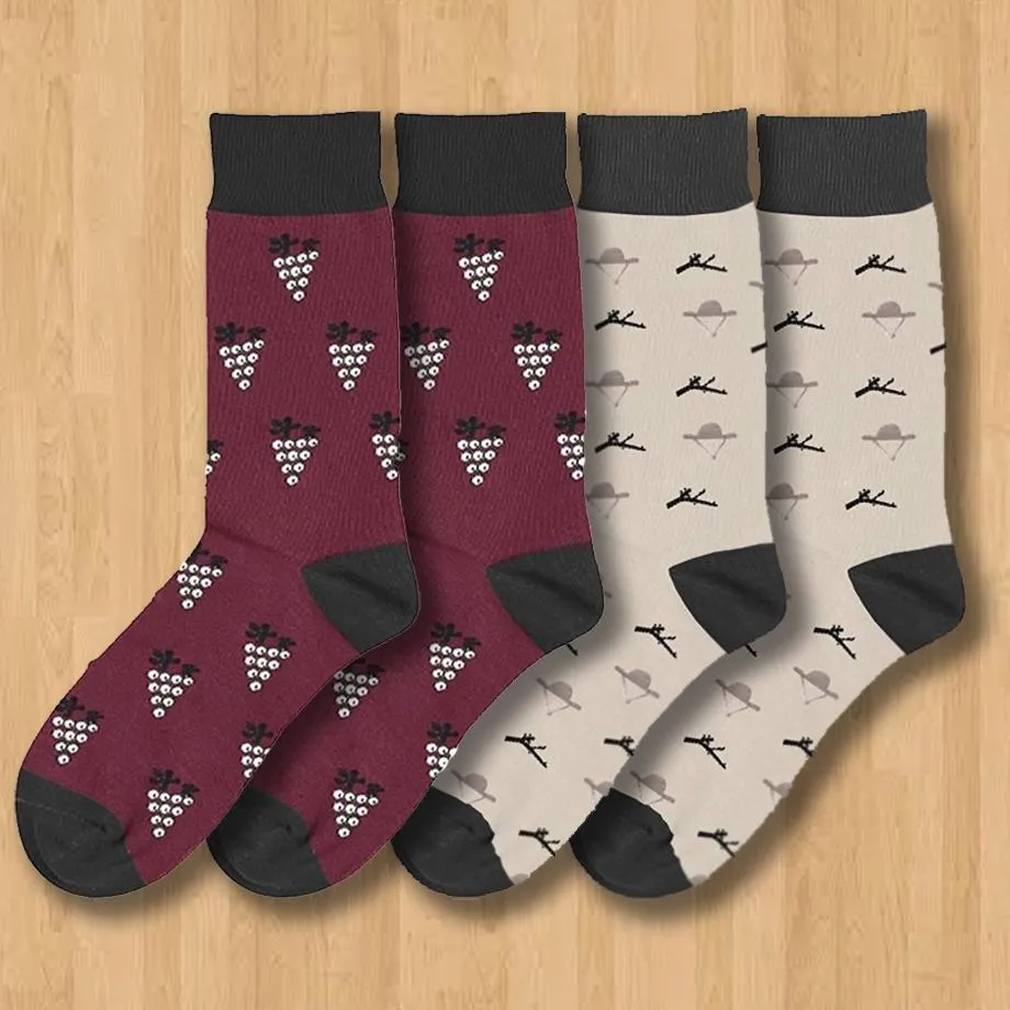 Combed Cotton Funky Casual Knee Socks - Assorted Styles