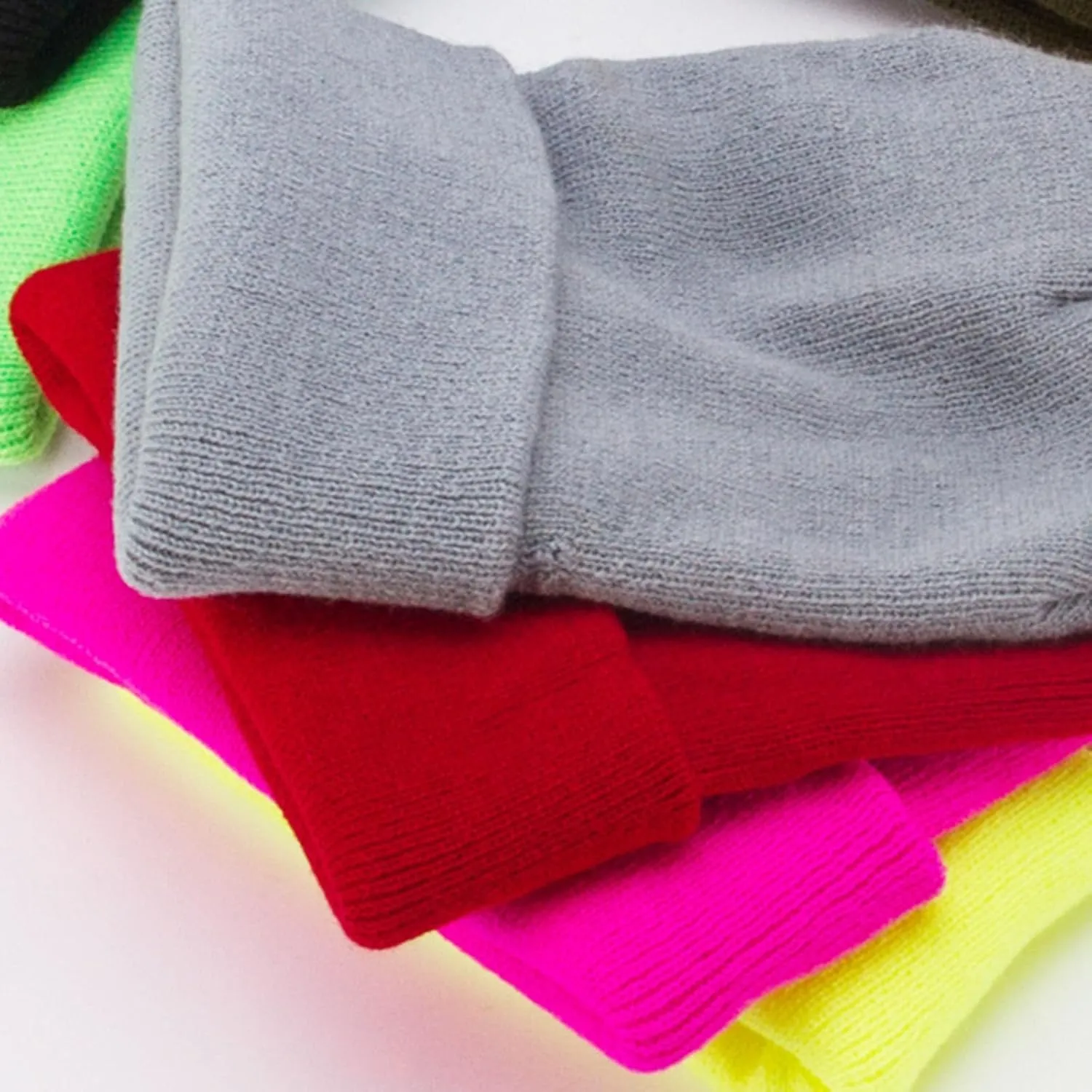 Comfortable Soft Daily Slouchy Beanie Winter Ski Baggy Hat Unisex Various Styles Roll Up Edge Ribbed Watch Cap